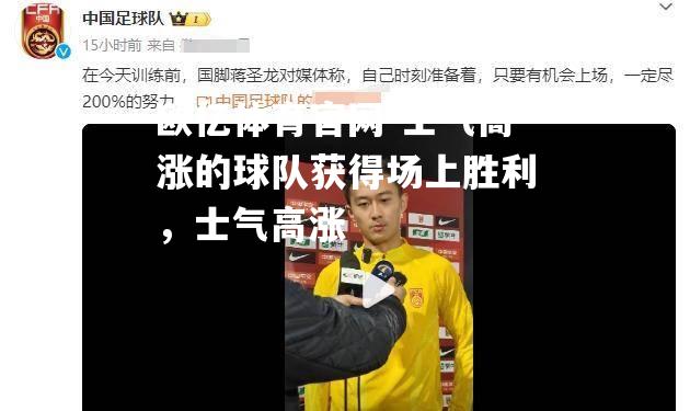 士气高涨的球队获得场上胜利，士气高涨